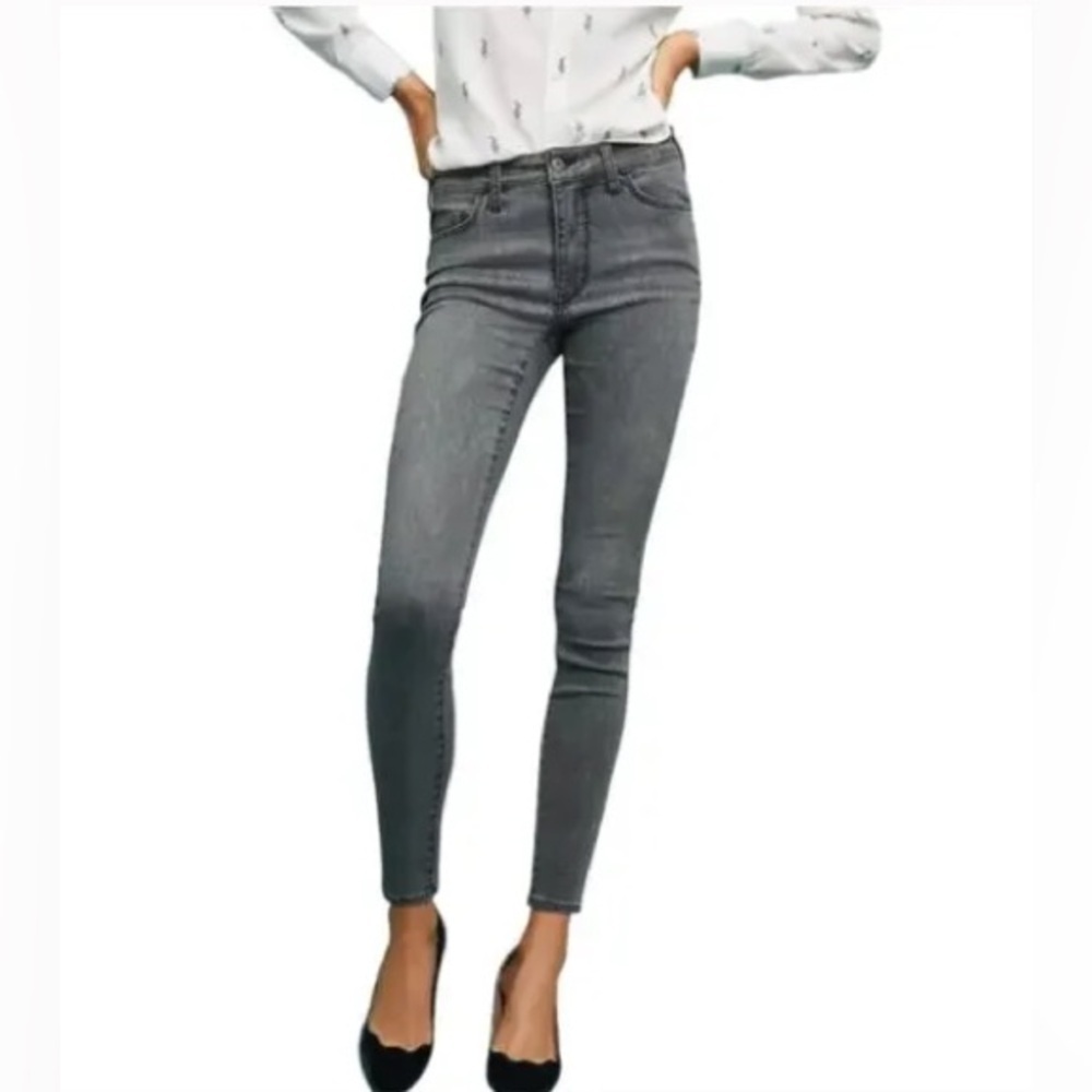 Pilcro Anthropologie High-Rise Denim Legging Jean Distressed Wash Gray 27